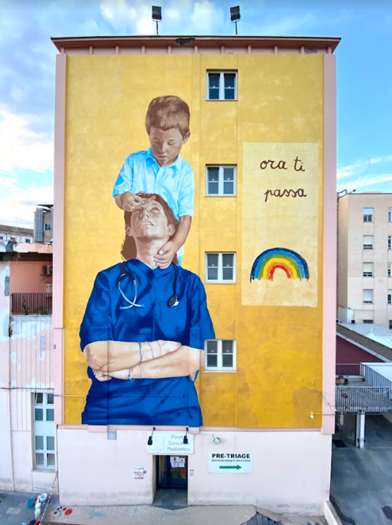 ‘Ora ti passa’: nuovo dipinto di Igor Scalisi Palminteri all’ospedale Di Cristina