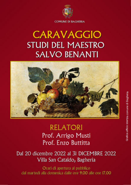 Mostra: “Caravaggio Studi del maestro Salvo Benanti” a Villa San Cataldo dal 20 dicembre al 31 dicembre 2022