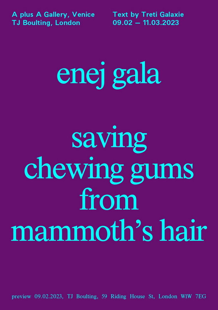 Enej Gala. Saving chewing gums from mammoth’s hair