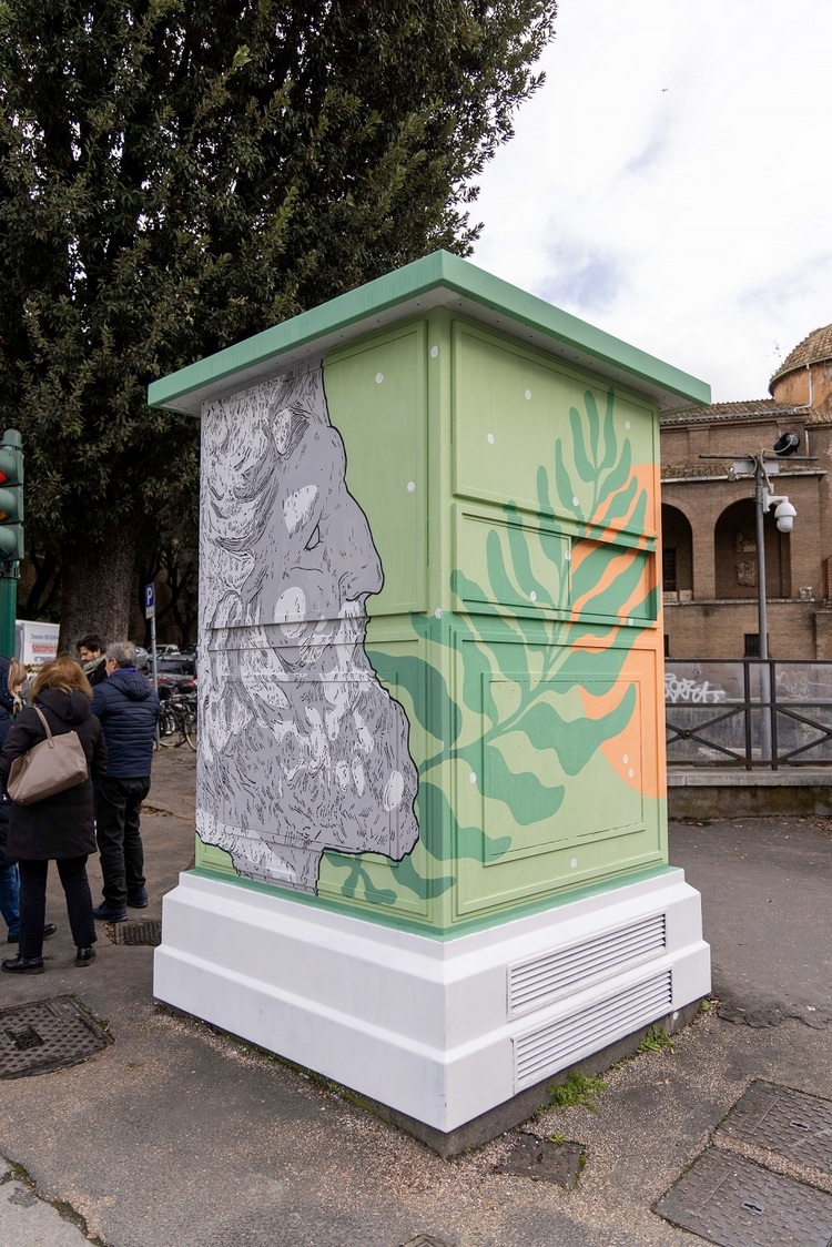 <strong>Progetto Cabin Art, inaugurato l’intervento artistico su cabina in Via Petroselli</strong>