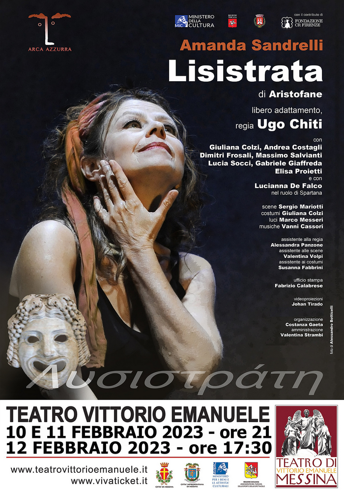 Amanda Sandrelli in scena dal 10 febbraio al teatro Vittorio Emanuele con una “Lisistrata” moderna di Ugo Chiti