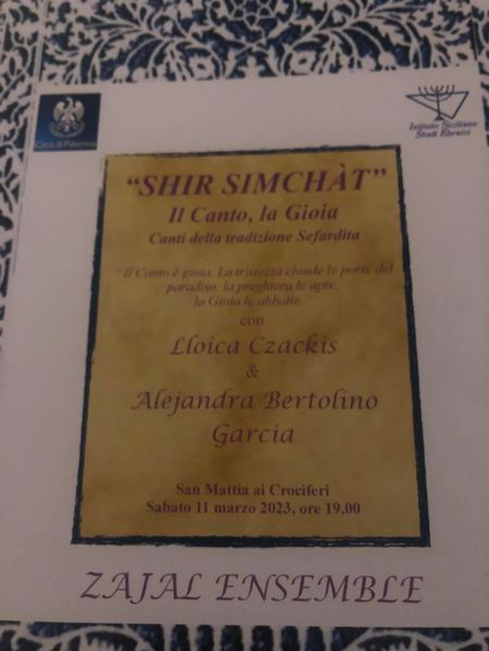 Canti Sefarditi, una mediterraneita’ da riscoprire attraverso i canti “Shir Simchat” della tradizione ebraica
