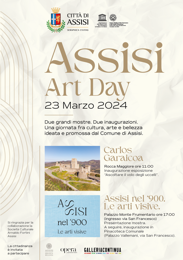 Assisi Art Day, il 23 marzo apertura di due grandi mostre